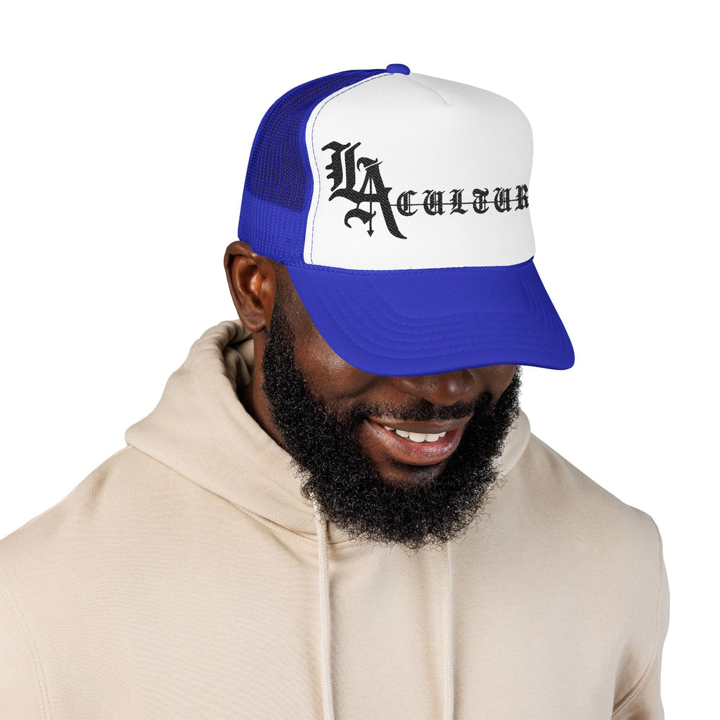 LA Cultura text Foam Trucker Hat