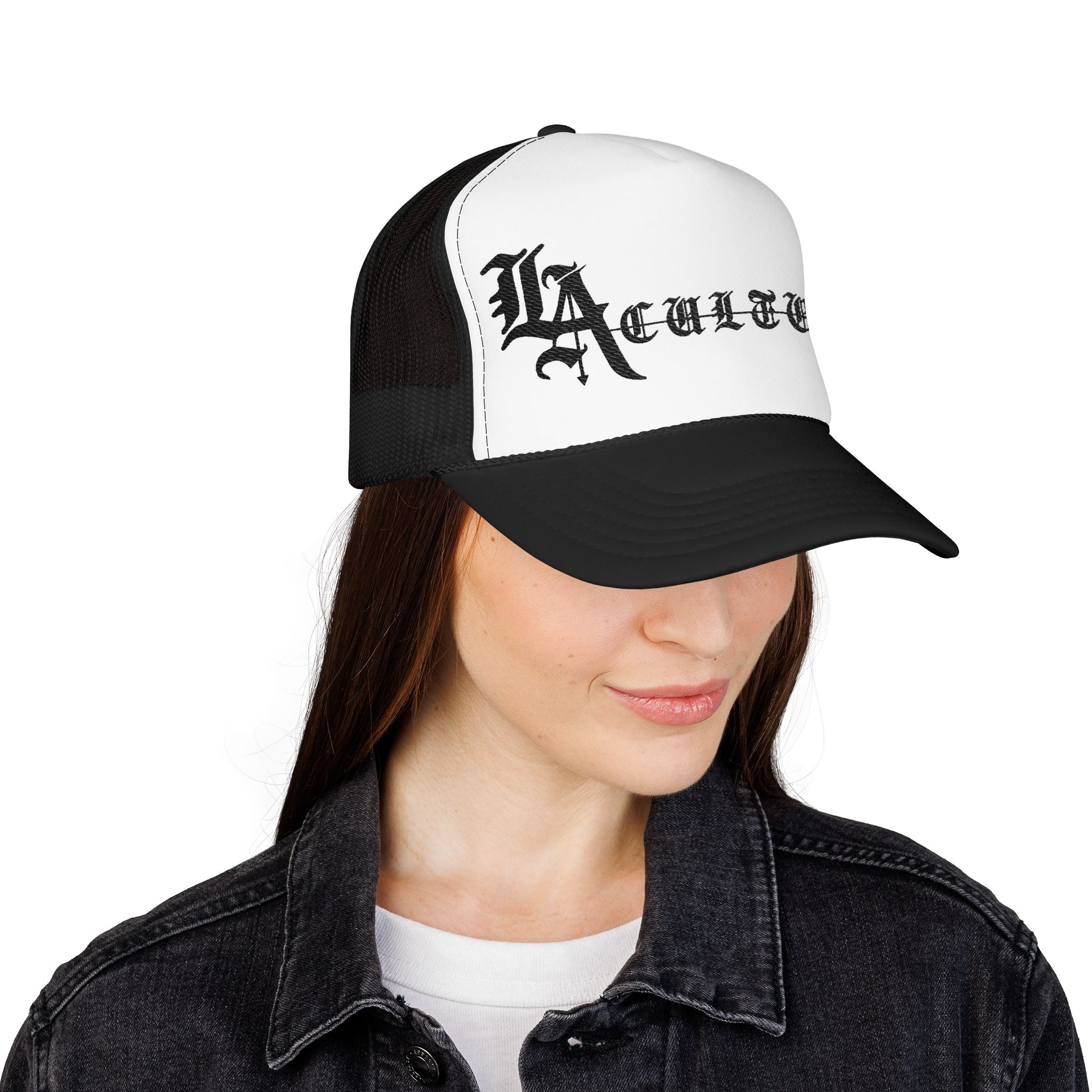 LA Cultura text Foam Trucker Hat