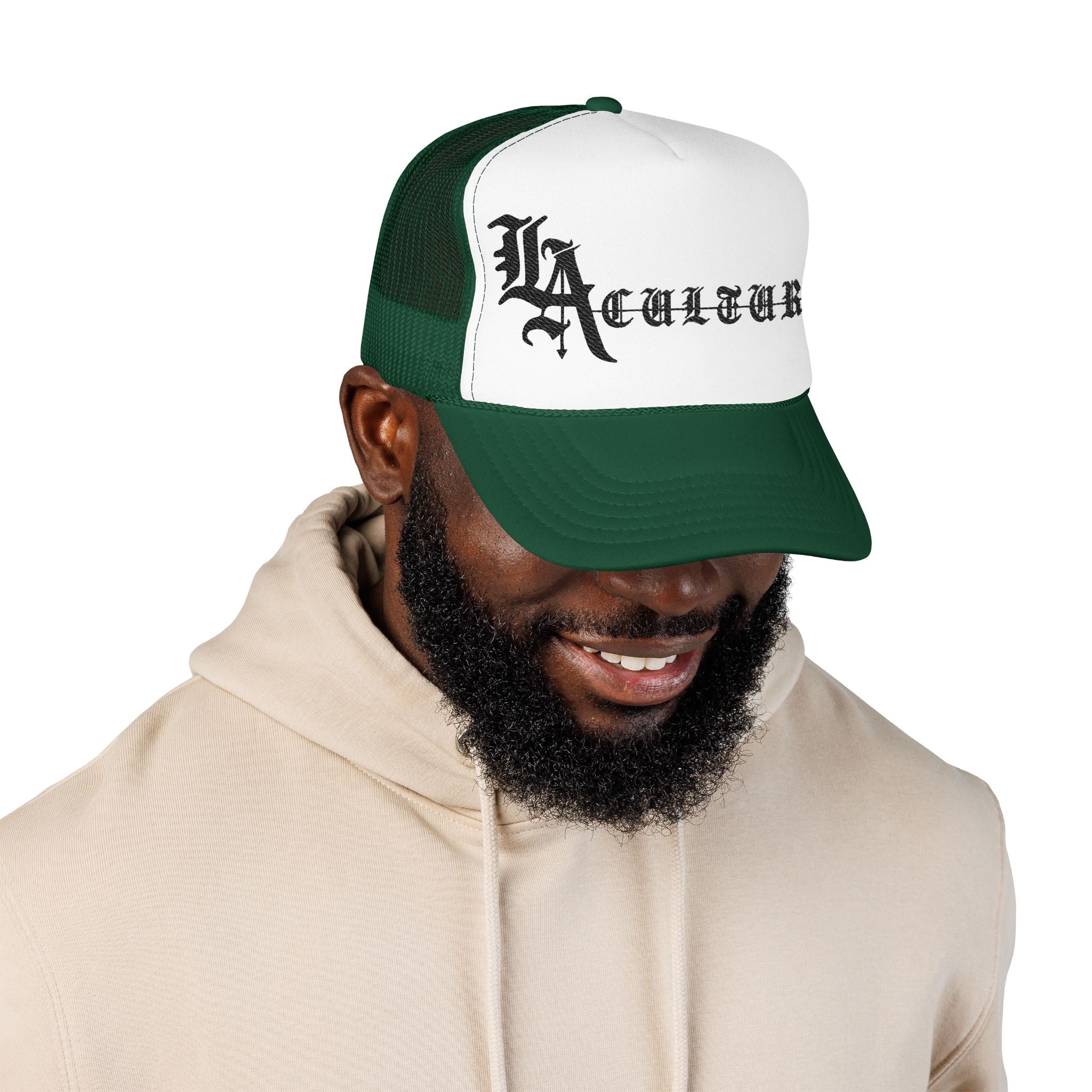 LA Cultura text Foam Trucker Hat