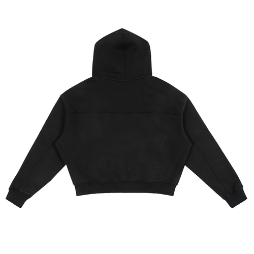 Cultura -Fleece Zip-Up Boxy Hoodie