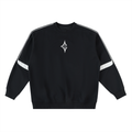 Cultura Logo Oversized Stripe Crewneck  Sweatshirt
