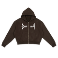 Cultura -Fleece Zip-Up Boxy Hoodie